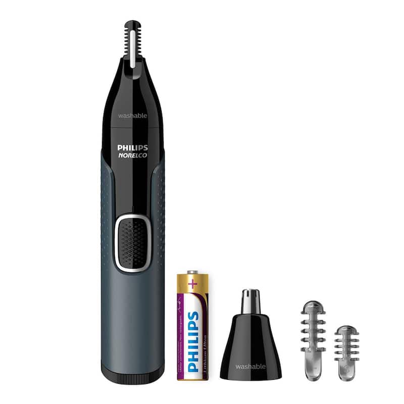 Philips Norelco Nose Trimmer 3000 for Nose, Ears Eyebrows #NT3600/62 (Black) - Black