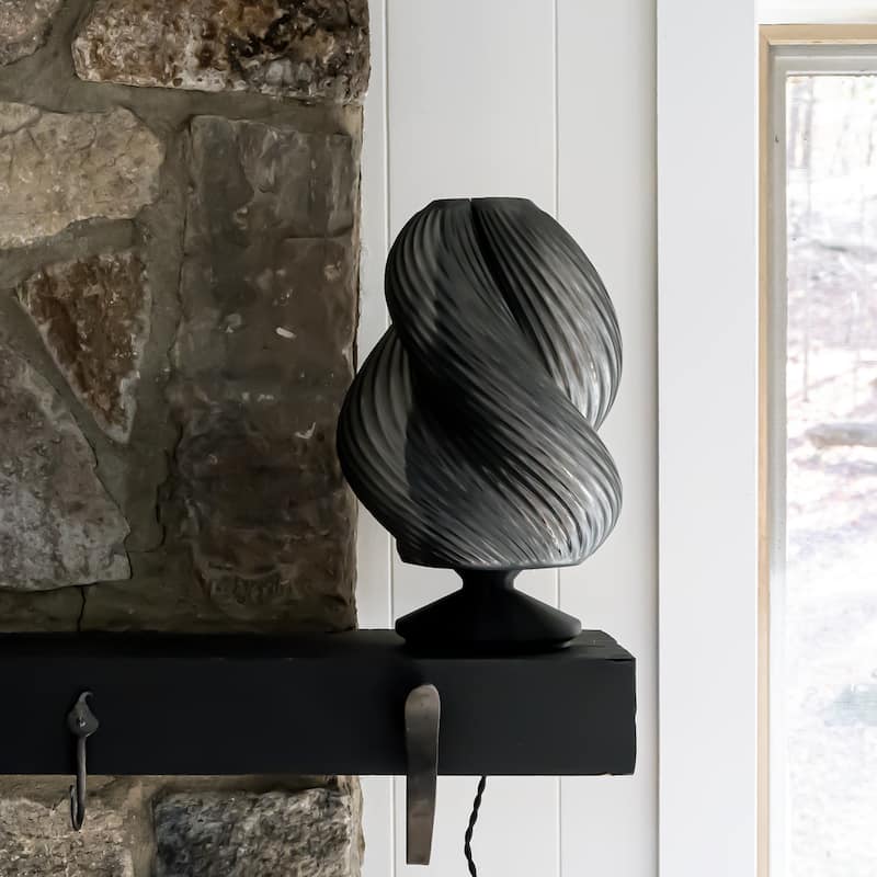 Vega 13.5" Mid-Century Coastal Plant-Based PLA 3D Printed Dimmable LED Table Lamp, by JONATHAN Y