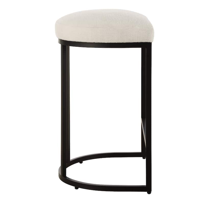 Carson Carrington Metal Upholstered Dining Counter Stool - 14.375 x 8.625 x 26.25