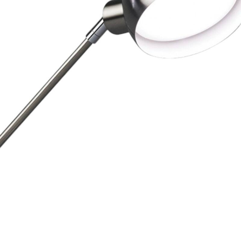 HomeRoots 18" Nickel Metal Adjustable Swing Arm LED Desk Lamp With USB