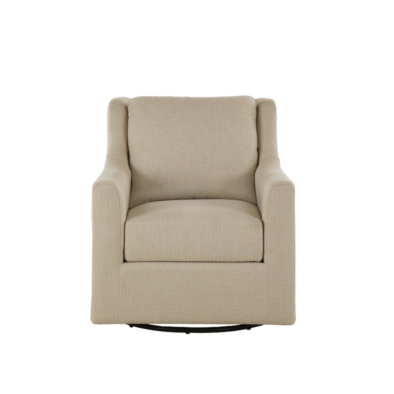 Orwyn Nailhead Slope Arm Swivel Chair by iNSPIRE Q Classic