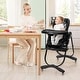 preview thumbnail 7 of 47, Multifunctional Folding Baby High Chair with Rolling Wheels and Adjustable Height - 40" x 23" x 36"-43.5"(L x W x H)