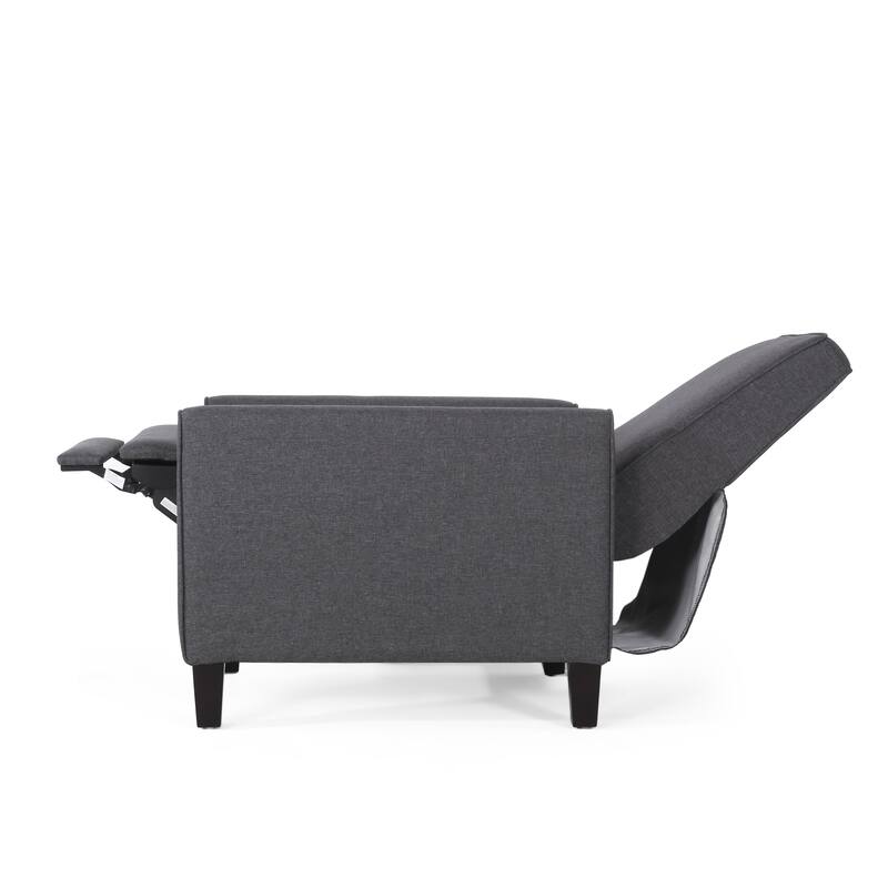 Roomfitters Fabric Push Back Chair for Elegant Home Decor, Navy Blue
