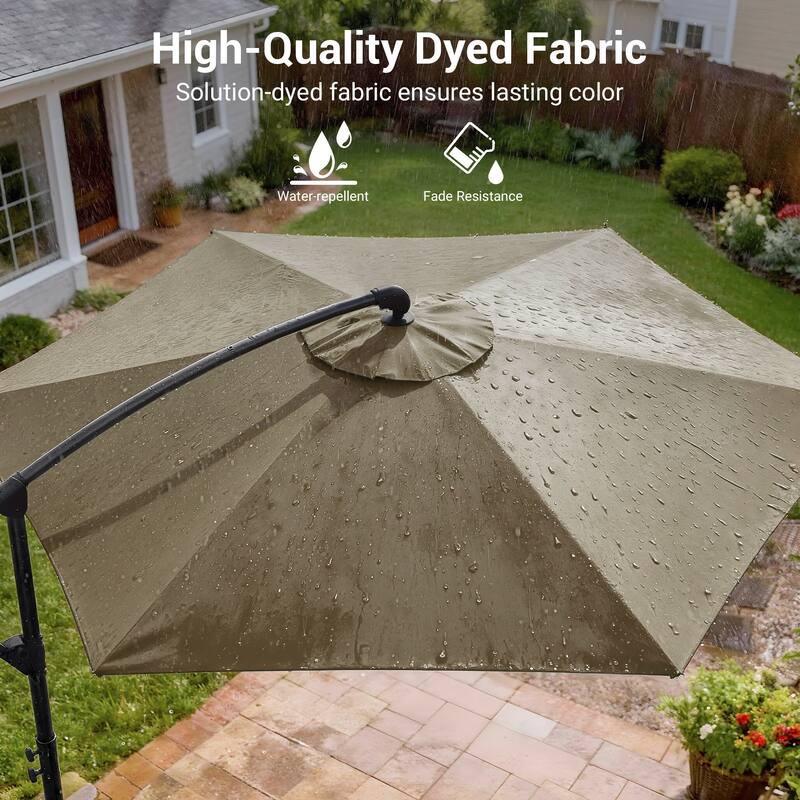 Sonkuki Outdoor 10FT Patio Offset umbrella for Garden