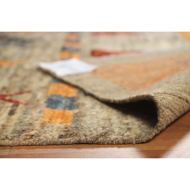 Geometric Moroccan Oriental Area Rug Hand-Knotted Wool Carpet - 5'8" x 7'6"