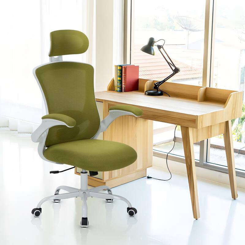 Ergonomic Office Chair with Lumbar Support & Headrest, Swivel, BIFMA Certified, Black