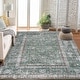 preview thumbnail 20 of 38, Washable Area Rug for Entryway Moss Soft Indoor Door Mat Distressed Floral Low-Pile Kitchen Rugs 10*13ft - Green
