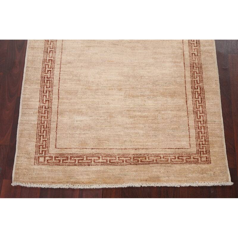 Geometric Bordered Oriental Gabbeh Kashkoli Area Rug Wool Hand-knotted - 3'2" x 5'3"