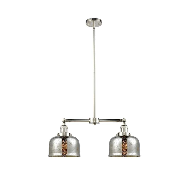 Innovations Lighting Large Bell 2 Light 24" Wide Linear Chandelier