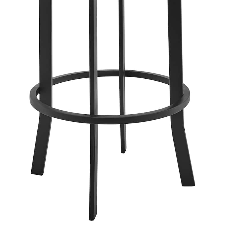 Prinz Grey Faux Leather 26" Swivel Counter Stool