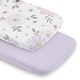 preview thumbnail 1 of 4, Sweet Jojo Designs Purple Boho Floral Girl 2 Pack Baby Bassinet Fitted Sheets Lavender Pink Bohemian Shabby Watercolor Farmhouse