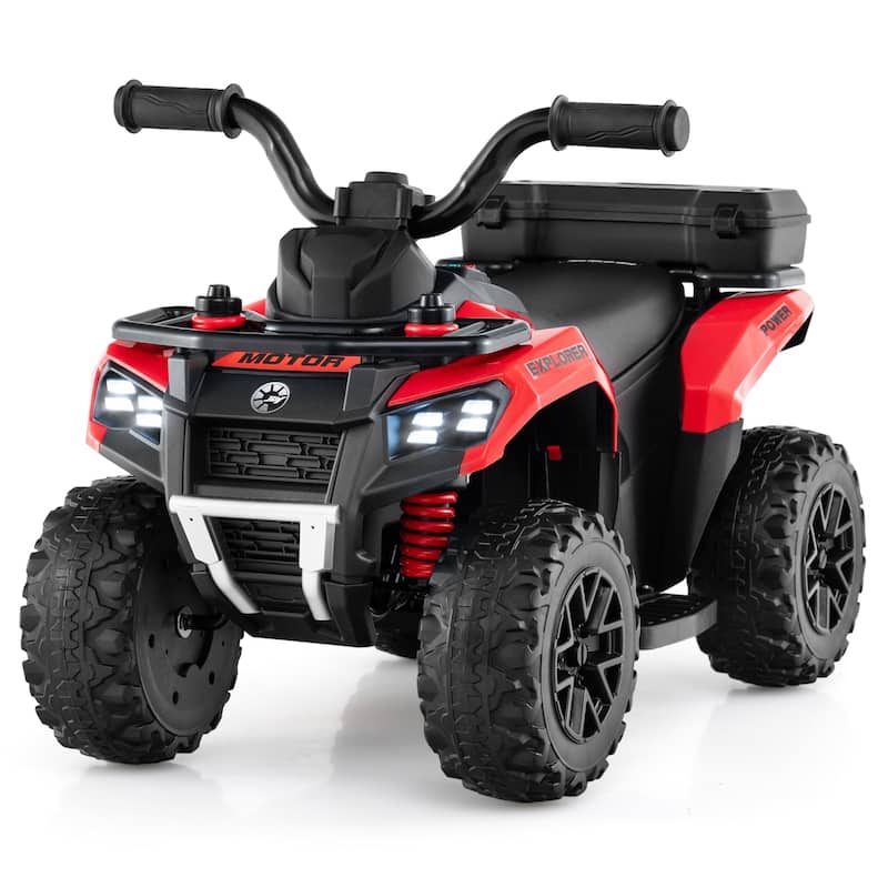 Costway 6V Toddler Ride On Electric Car ATV with Lights & Music & USB - See Details - Red