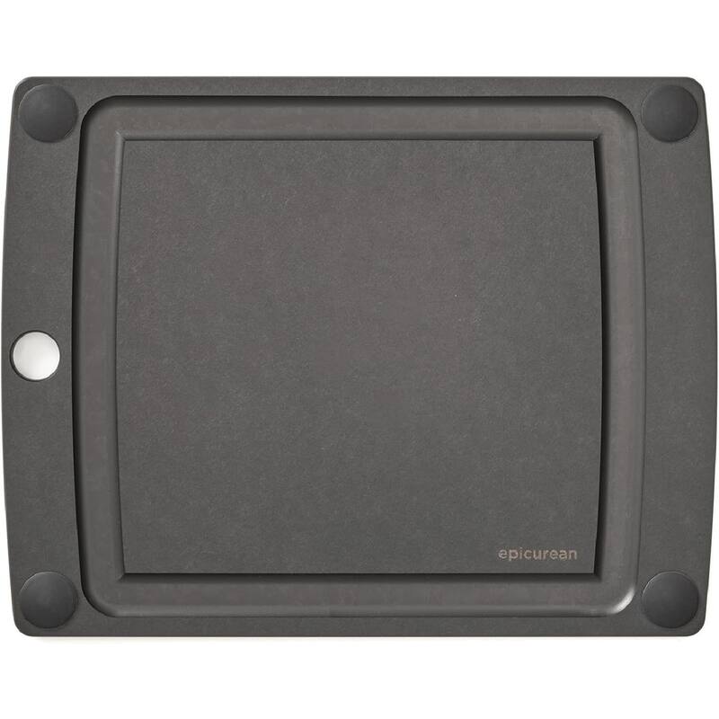 Epicurean All-In-One Cutting Board with Non-Slip Feet and Juice Groove, 11.5" × 9", Slate/Black