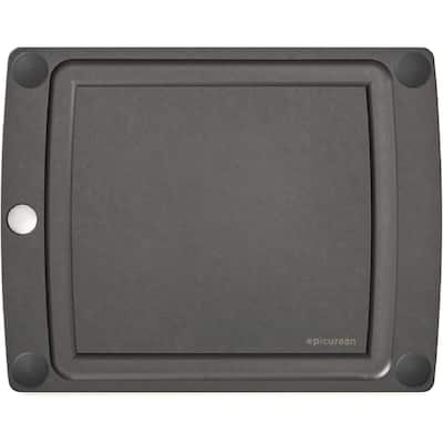 Epicurean All-In-One Cutting Board with Non-Slip Feet and Juice Groove, 11.5" × 9", Slate/Black