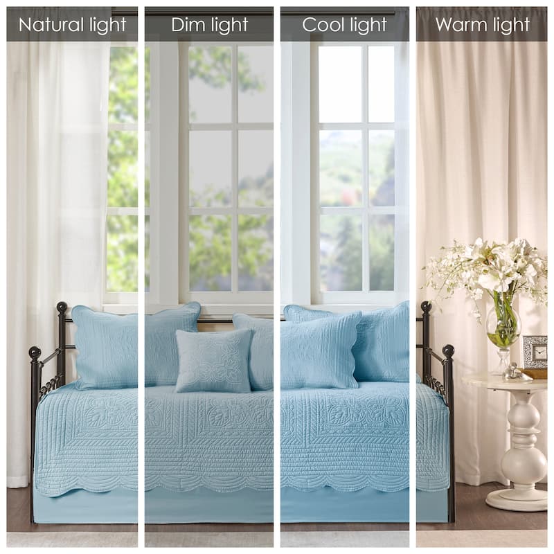 Madison Park Venice 6 Piece Scalloped Edge Daybed Cover Set