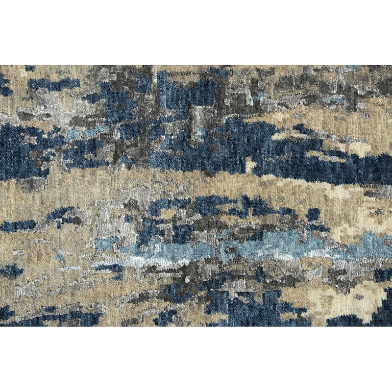 Alora Decor Noble Abstract Hand-knotted Wool Blend Rug