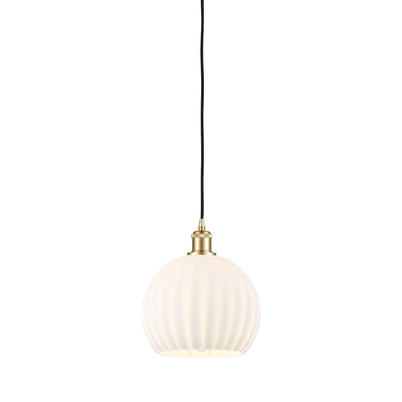 Innovations Lighting 516-1P-12-10 White Venetian Pendant White - Satin Gold
