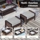 preview thumbnail 27 of 99, MAISON ARTS Extra-Large Patio Wicker Sofa Conversation Set with Coffee Table, Oversize Seat with 5.5'' Thick Padded Cushion