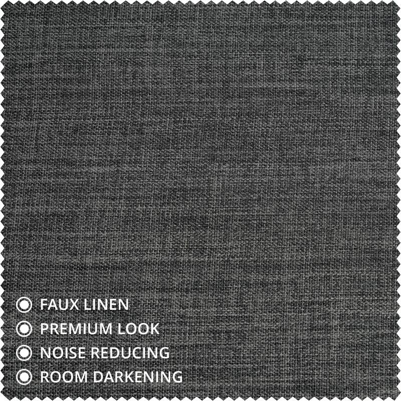 Exclusive Fabrics Textured Faux Linen Extra Wide Room Darkening Curtains for Bedroom & Living Room Curtains (1 Panel)