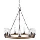 preview thumbnail 1 of 4, Hinkley Lighting Sawyer 9 Light 30" Wide Open Air Outdoor Chandelier Sequoia / Iron Rust
