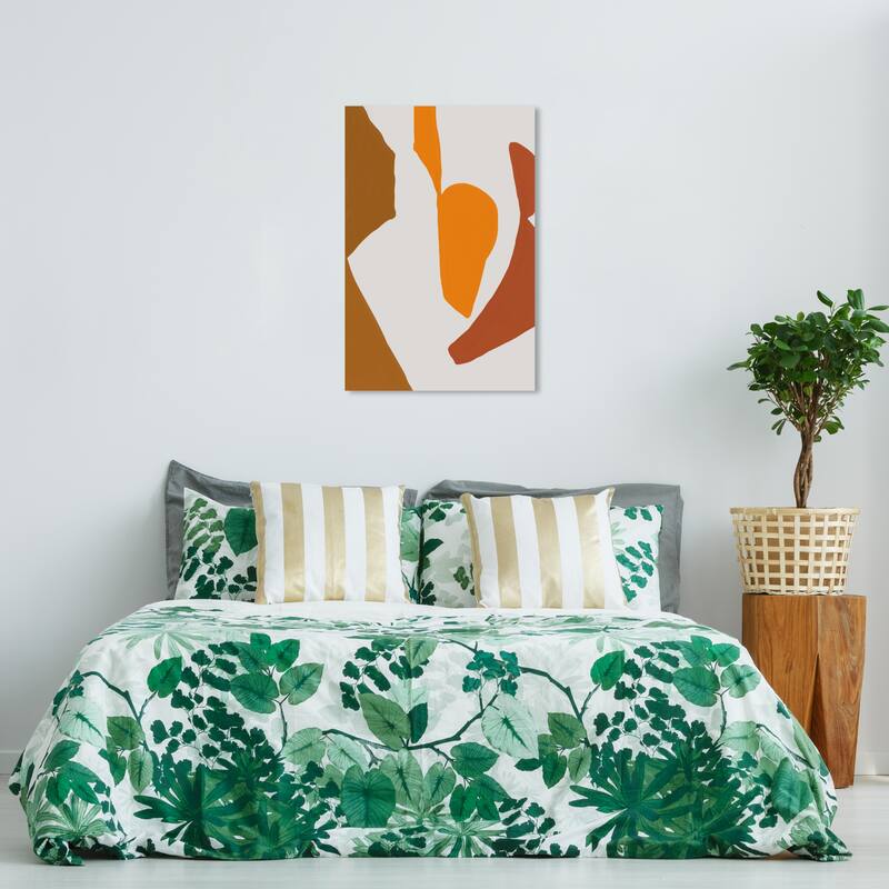 Wynwood Studio Canvas Abstract Coconut Peels Brown and Modern & Contemporary Wall Art Canvas Print - 36 x 24