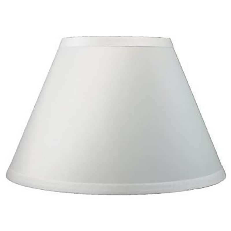 Conical Lamp Shade,Faux Silk, 8" Top, 16" Bottom, 10" Slant - Off White