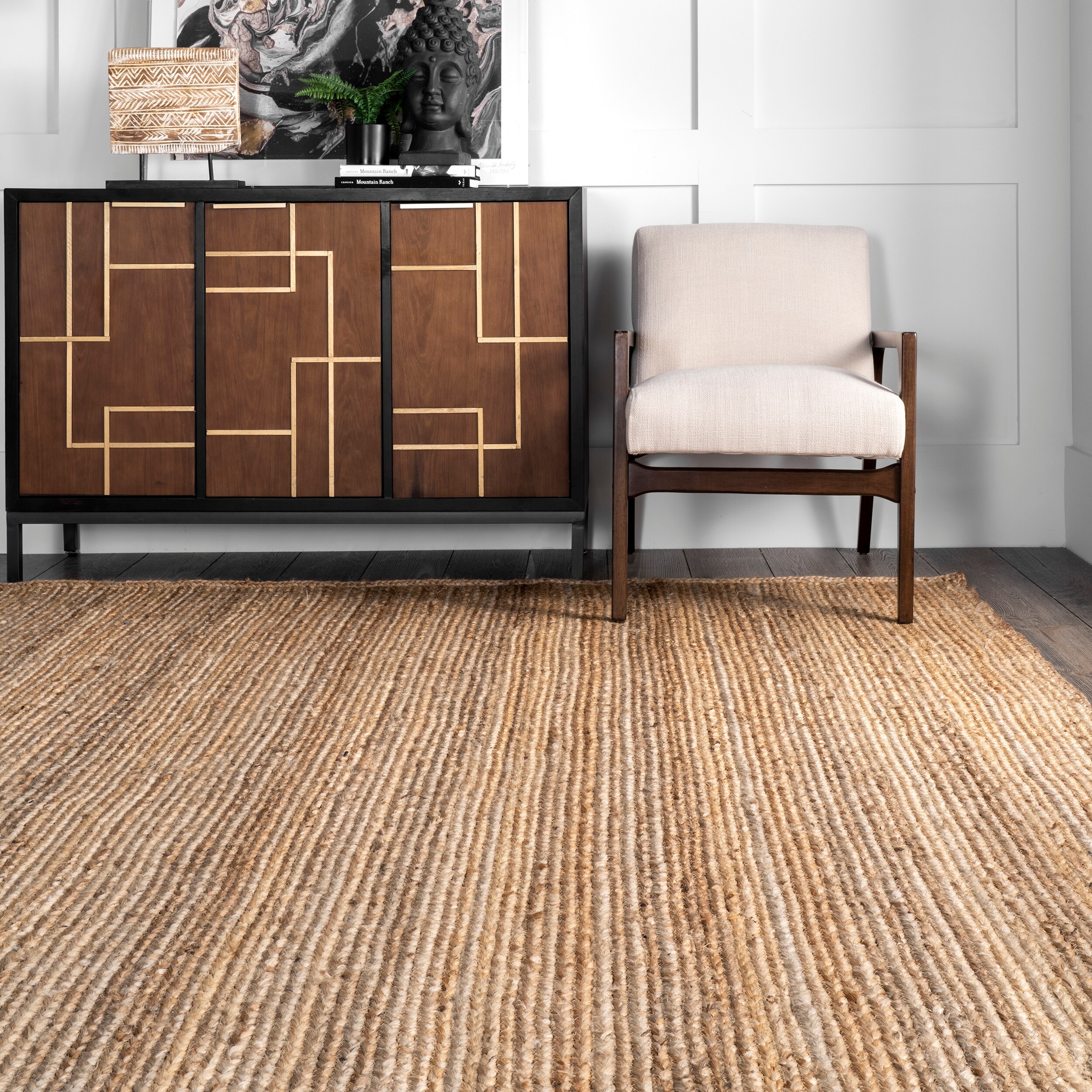 Brooklyn Rug Co Adelaida Farmhouse Jute Area Rug