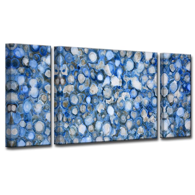 'Arctic River Stones' 3-Pc Wrapped Canvas Wall Art Set by Norman Wyatt Jr.