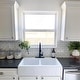 preview thumbnail 7 of 13, Parker Crisp White Fireclay 34" Double Bowl Quick-Fit Farmhouse Apron Front Drop-in Kitchen Sink and Drains