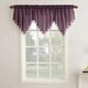 preview thumbnail 28 of 73, No. 918 Erica Crushed Voile Ascot Beaded Sheer Rod Pocket 1-Piece Curtain Valance 51x24 - Purple