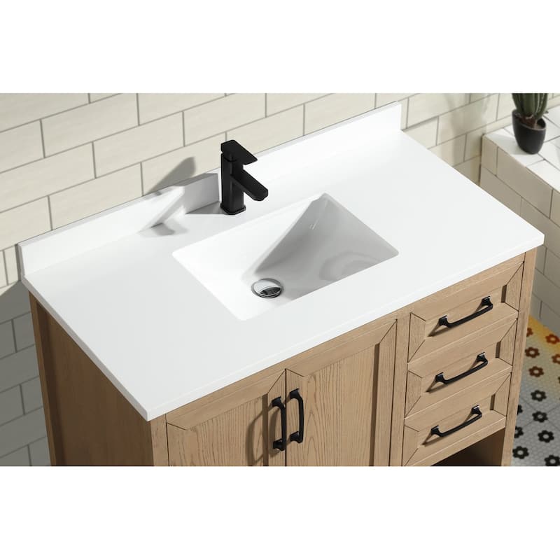 Ari Bath Venice 42" Bathroom Vanity Oak Gray Finish