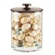 preview thumbnail 14 of 37, mDesign Round Storage Apothecary Canister for Bathroom, 2 Pack