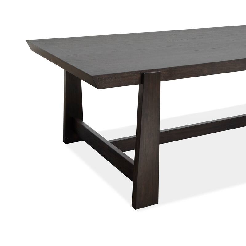 Magnussen Home Tauren Coffee Bean Trestle Dining Table - 41.5''W x 96''D x 30''H