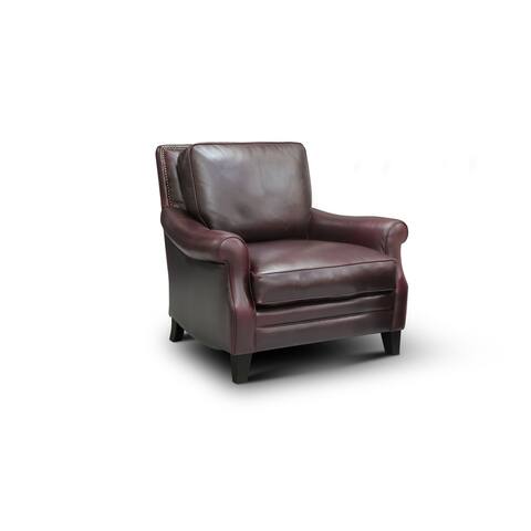 Adriana Top Grain Leather Traditional Armchair