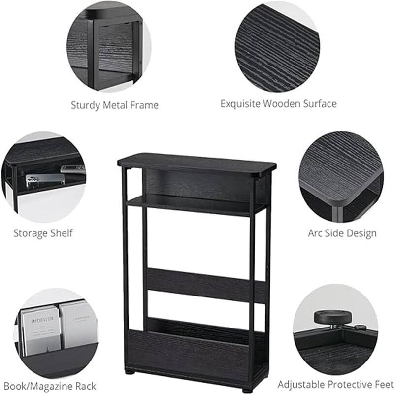 Storage Side Shelf Side Table with Storage Shelf - Overstock - 39746721