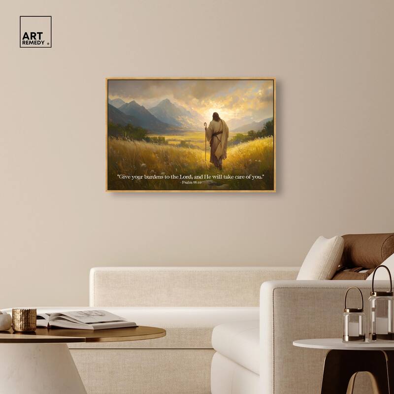 Give Your Burdens Canvas by Art Remedy