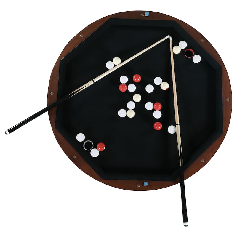 Marietta Tobacco Round Wooden Game Table
