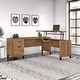 preview thumbnail 30 of 67, Bush Somerset 72W 3 Position Sit to Stand L Shaped Desk in Ash Gray Fresh Walnut