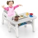 preview thumbnail 5 of 25, Kids Activity Table and Chair Set with Montessori Toys for Preschool and Kindergarten - 31" x 19.5" x 19.5"