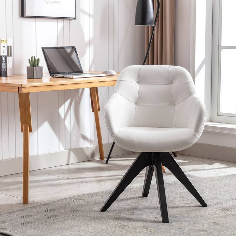 Modern Home Office Swivel Desk Chair Fabric Accent Chair