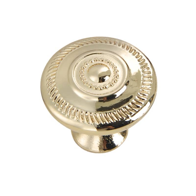 Utopia Alley Bergen Cabinet Ring Pull Knob - Vintage Cabinet Hardware with Hand Finished Polished Gold, Pull Knobs 1.05"