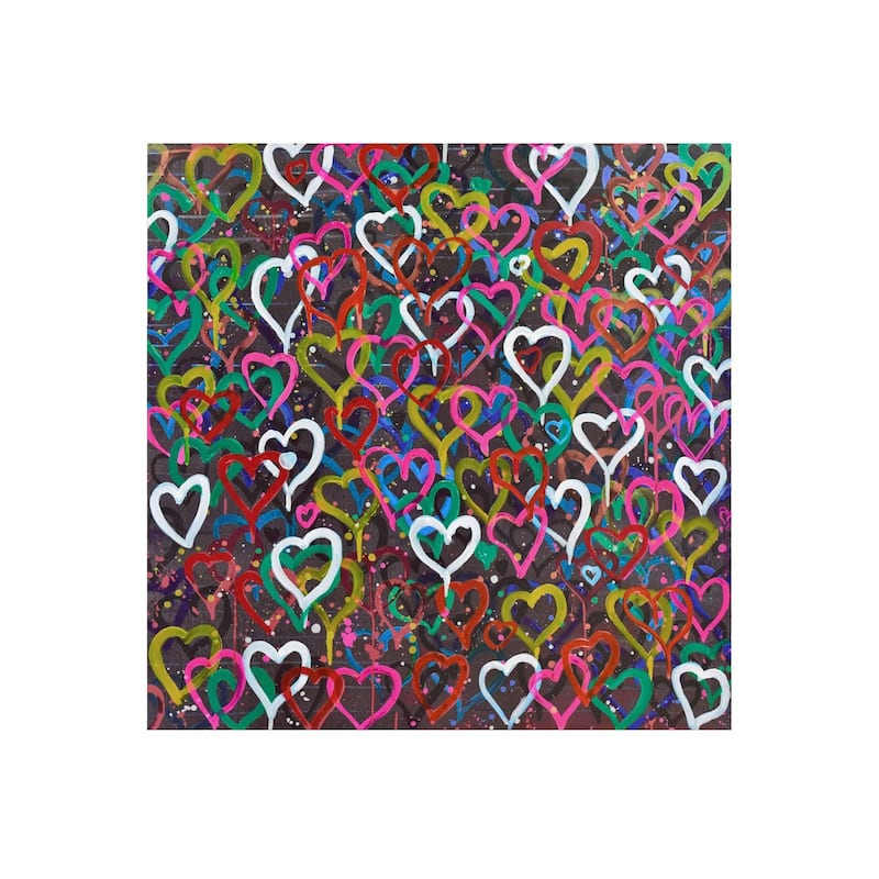 Whole Lotta Love 3D Paint on Canvas Heart Wall Art