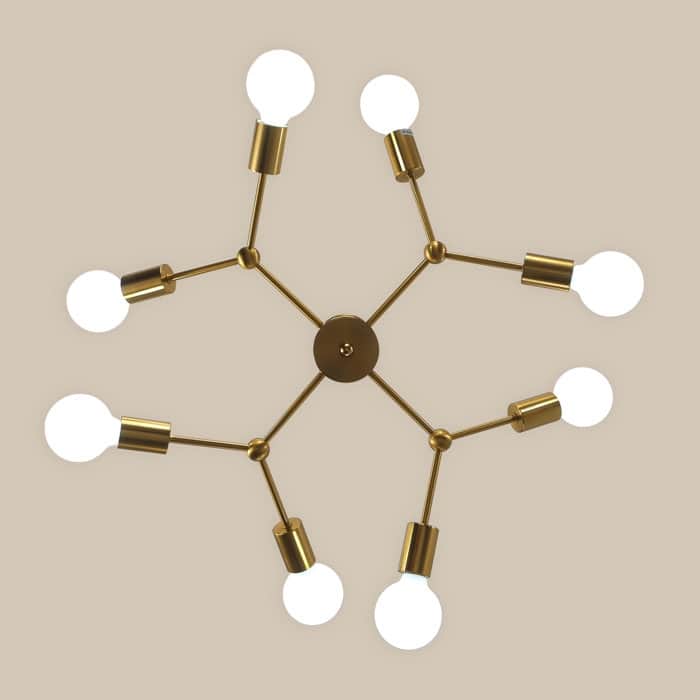 8-Light Dimmable Modern Sputnik Sphere Chandelier