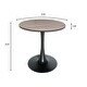 preview thumbnail 25 of 31, Bristol 27" Round Dining Table for 4 with Solid Wood Tabletop in Sleek Black Pedestal Base for Kitchen & Dining Room - 27.56"