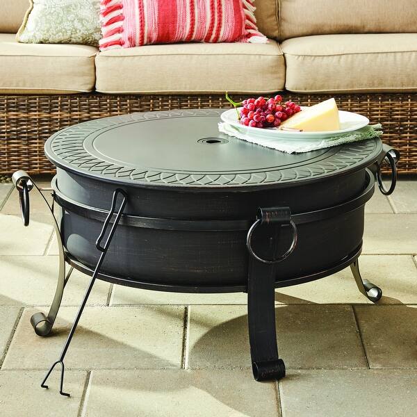 Better Homes & Gardens 30” Fire Pit & Table, Antique Bronze Finish Better Homes & Gardens 30” Fire Pit & Table, Antique Bronze Finish