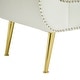 preview thumbnail 55 of 65, Armed Ottoman Bench PU Leather Bench Button Tufted Sofa Stool Bench Footrest Stoolfor Entryway, Living Room and Window