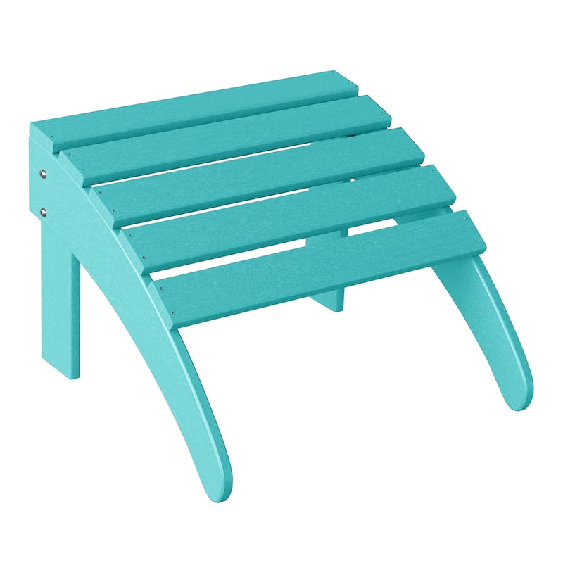 Aderson Outdoor Poly Adirondack Chair with Side Table and Ottoman 5-Piece Set