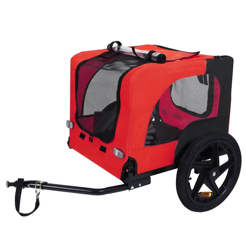 Pet Bike Trailer Dog Cart for Bicycle,Suitable for Small and Medium Pets, Easy Folding Cart Frame, Non-Slip Floor