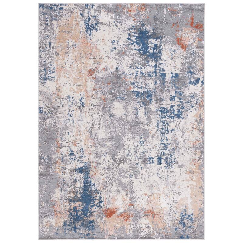 SAFAVIEH Handmade Eternal Maelis Modern Abstract Rug - 5'3" x 7'6" - Grey/Blue Gold