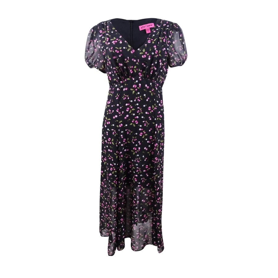 cherry print maxi dress